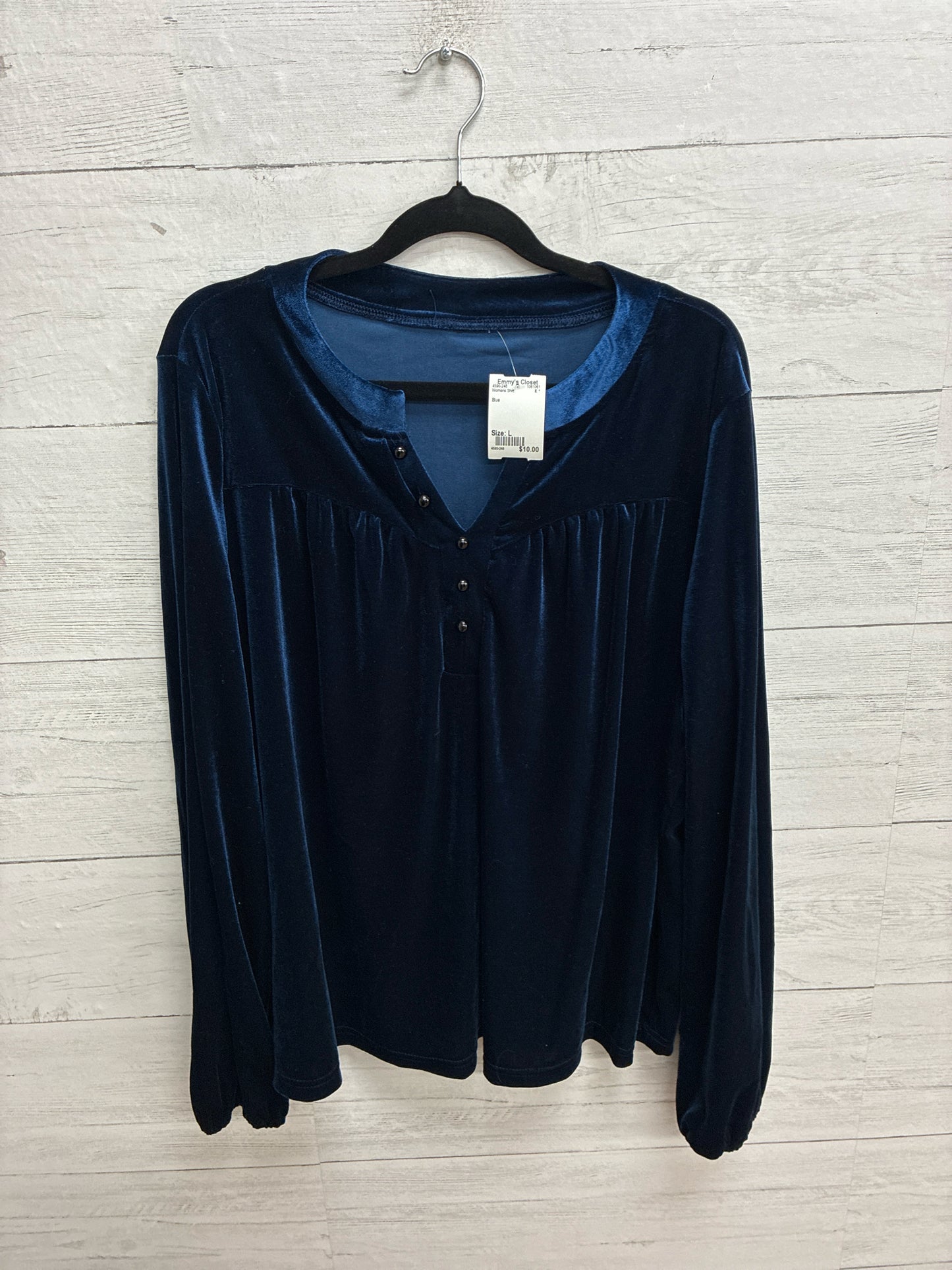 Size L Blue Womens Shirt
