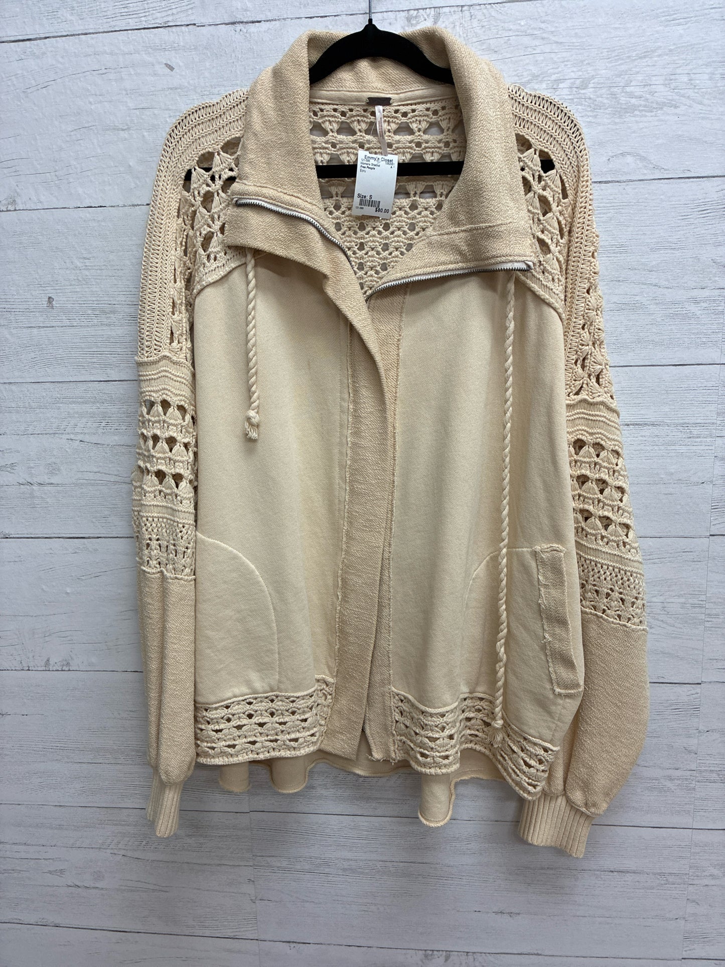 Size S Free People Ecru Womens Shacket