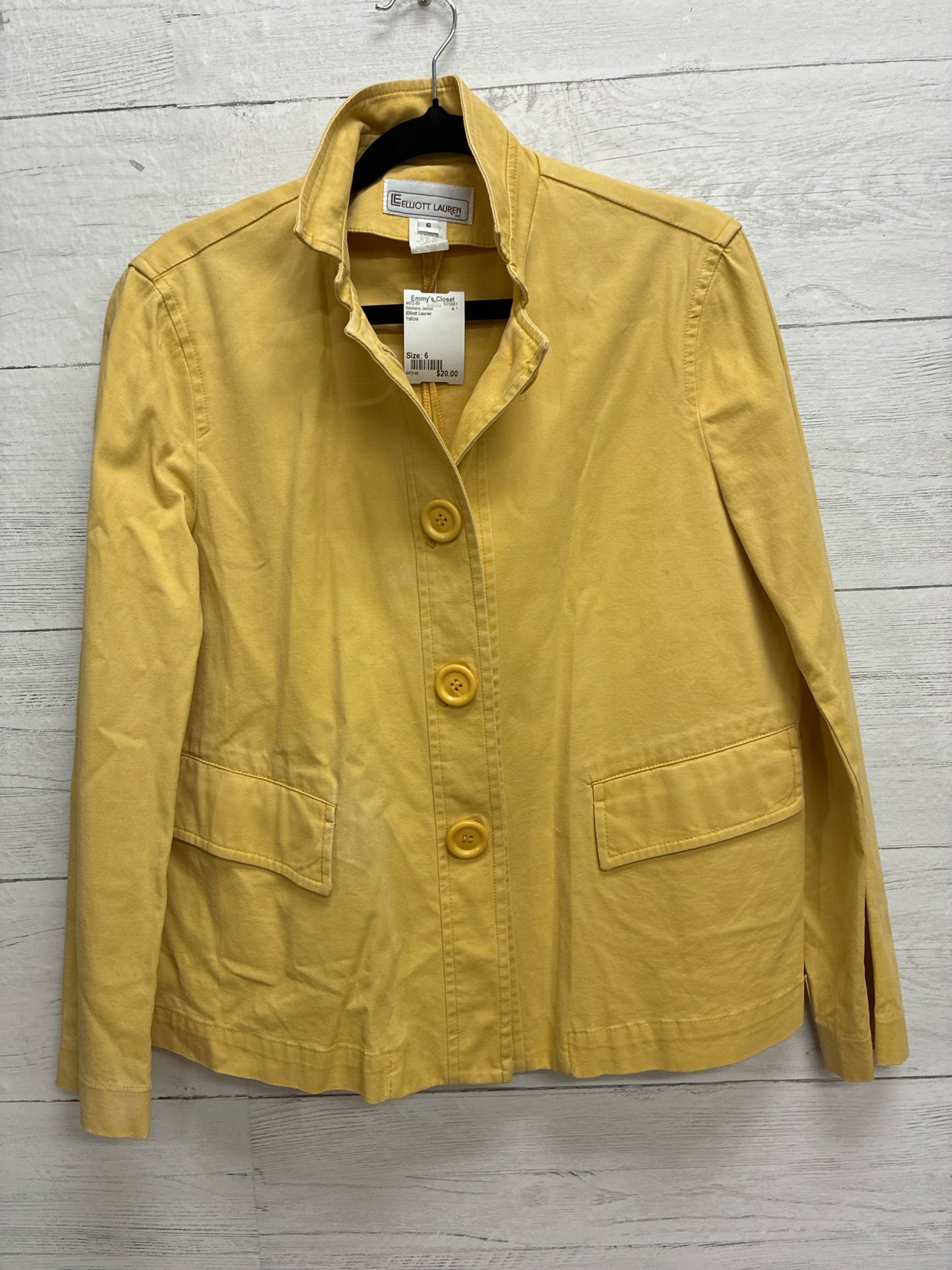 Size 6 Elliott Lauren Yellow Womens Jacket