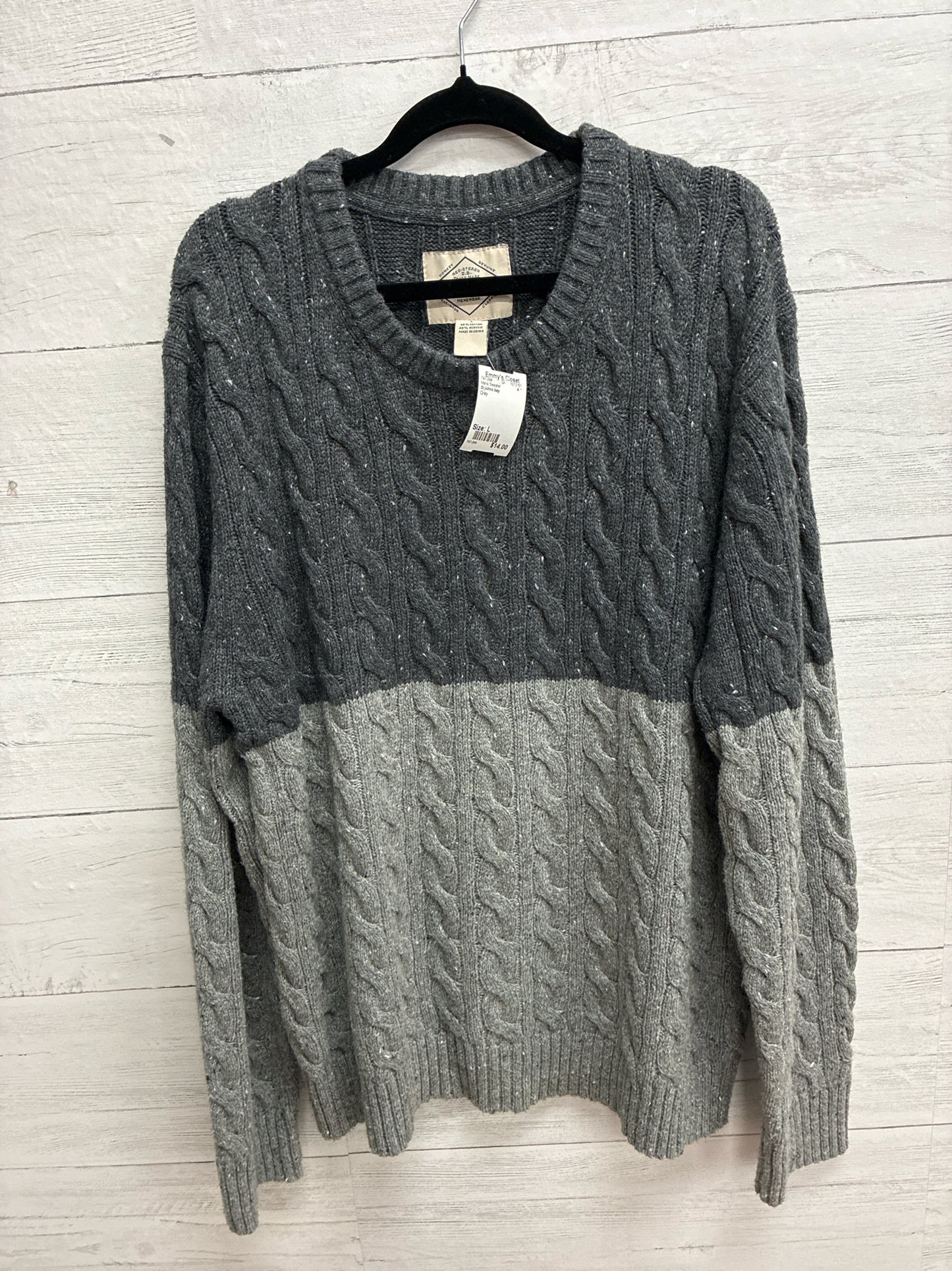 Size L St johns bay Grey Mens Sweater