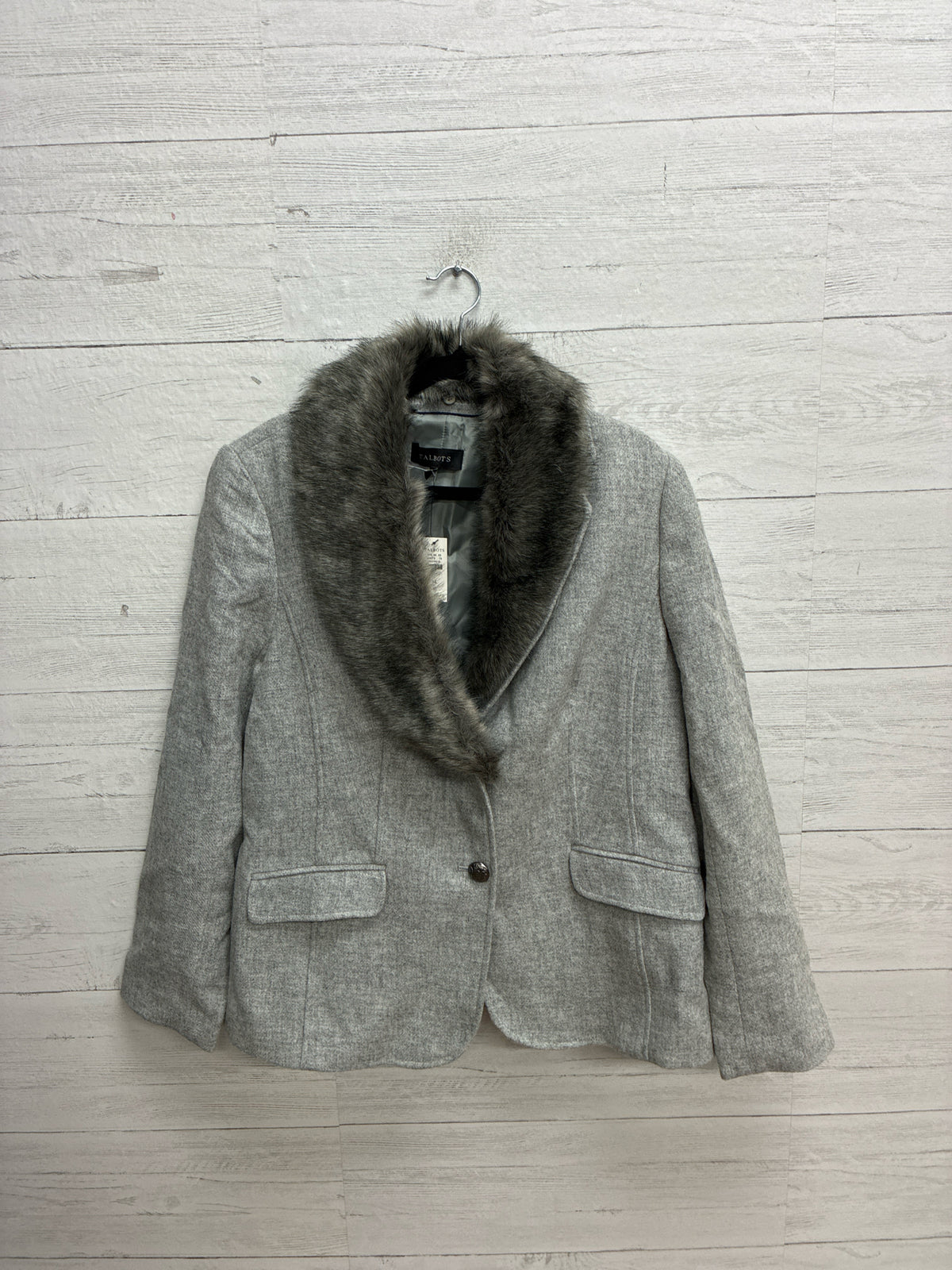 Size 14 Talbot's Grey Womens Blazer