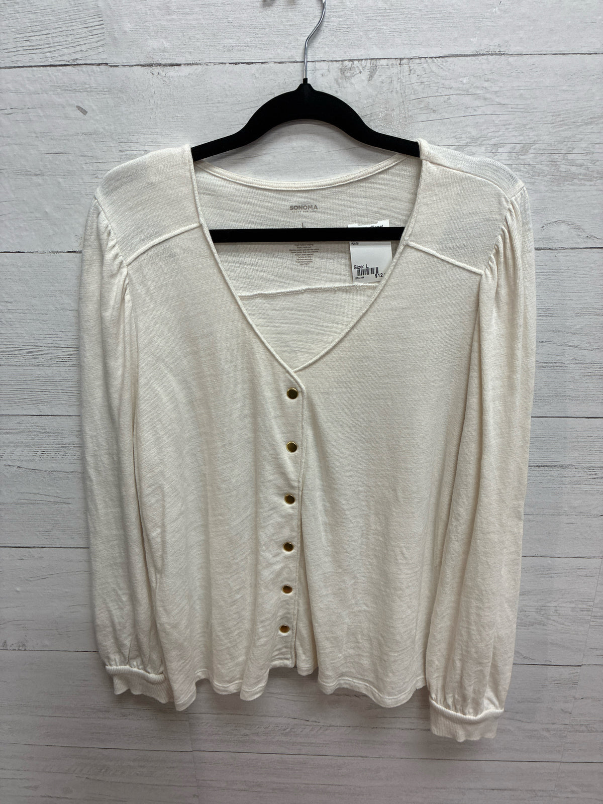 Size L Sonoma White Womens Shirt