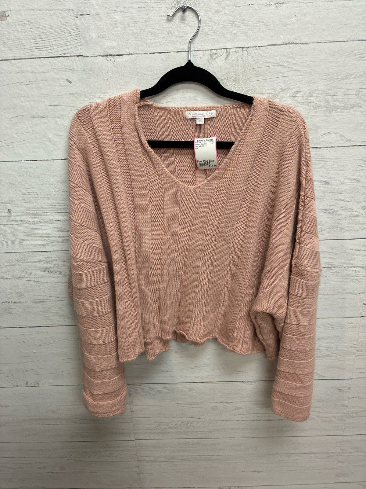 Size One Size Dont ask why Pink Womens Sweater