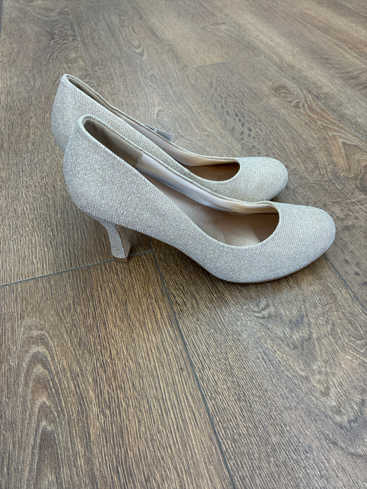 7.5 Jelly Pop Gold Womens Heels