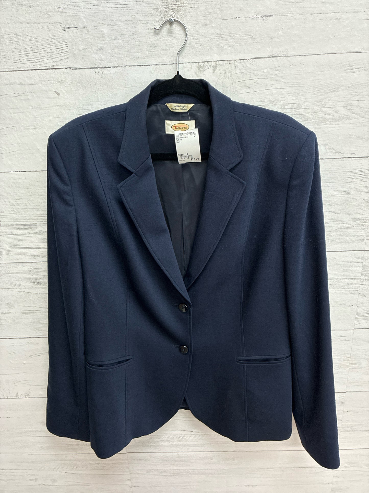 Size 12 Talbots Navy Womens Blazer