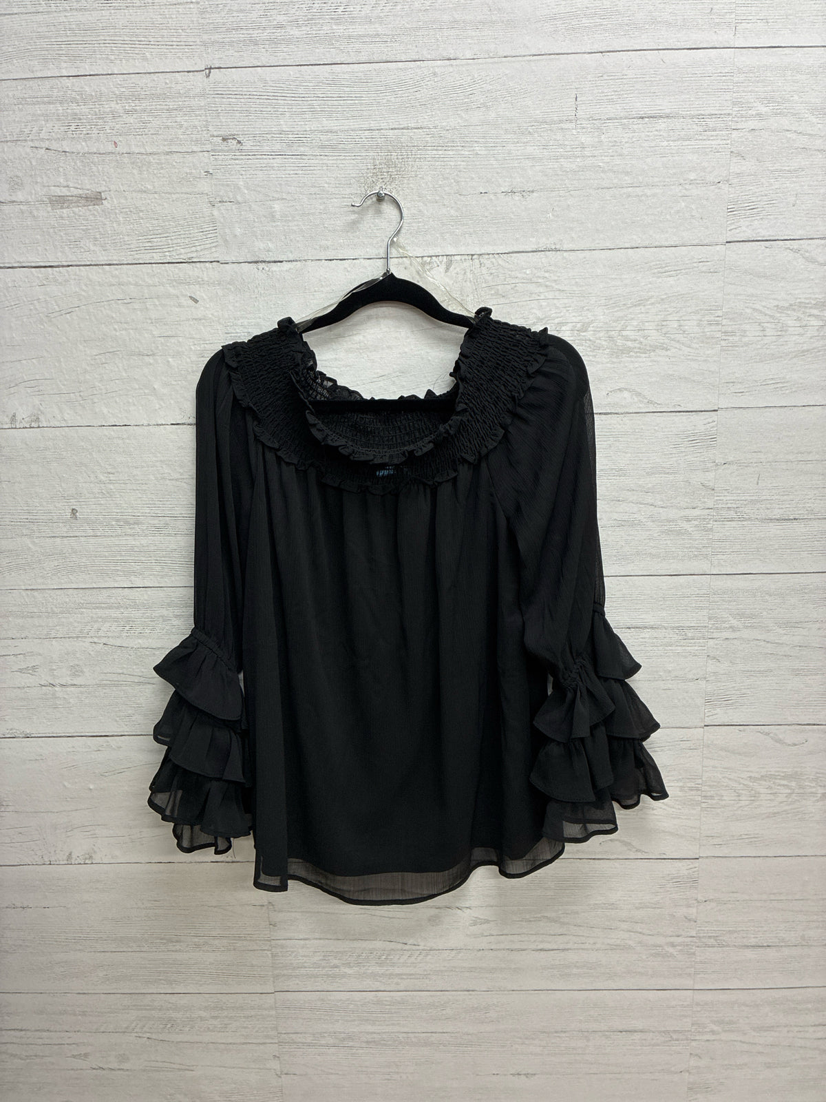 Size L CECE Black Womens Shirt