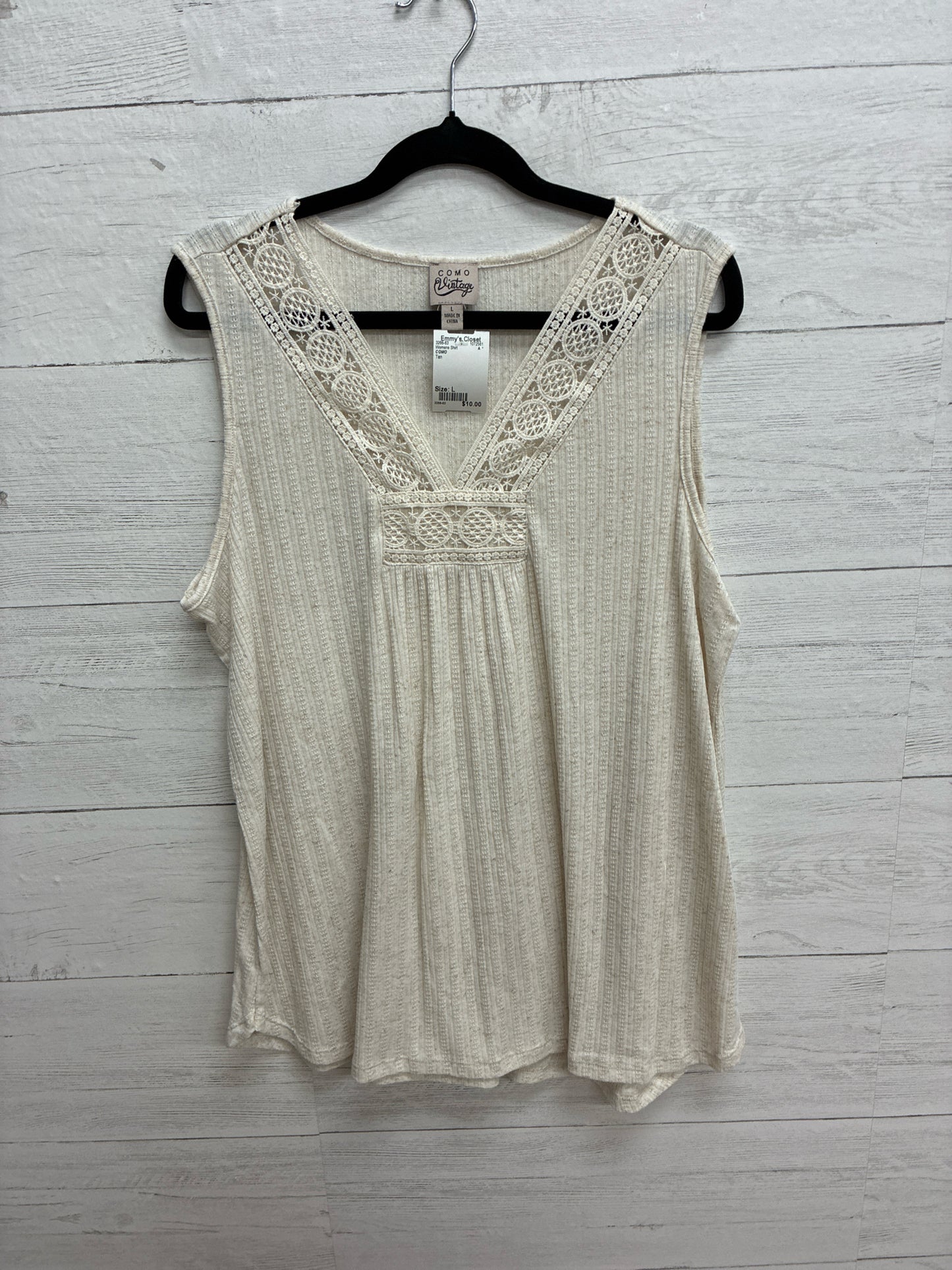 Size L COMO Tan Womens Shirt