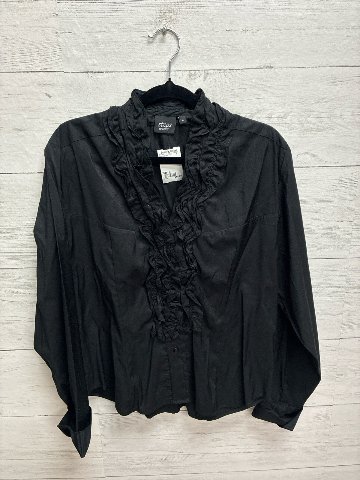 Size L Steps Women Black Womens Shirt