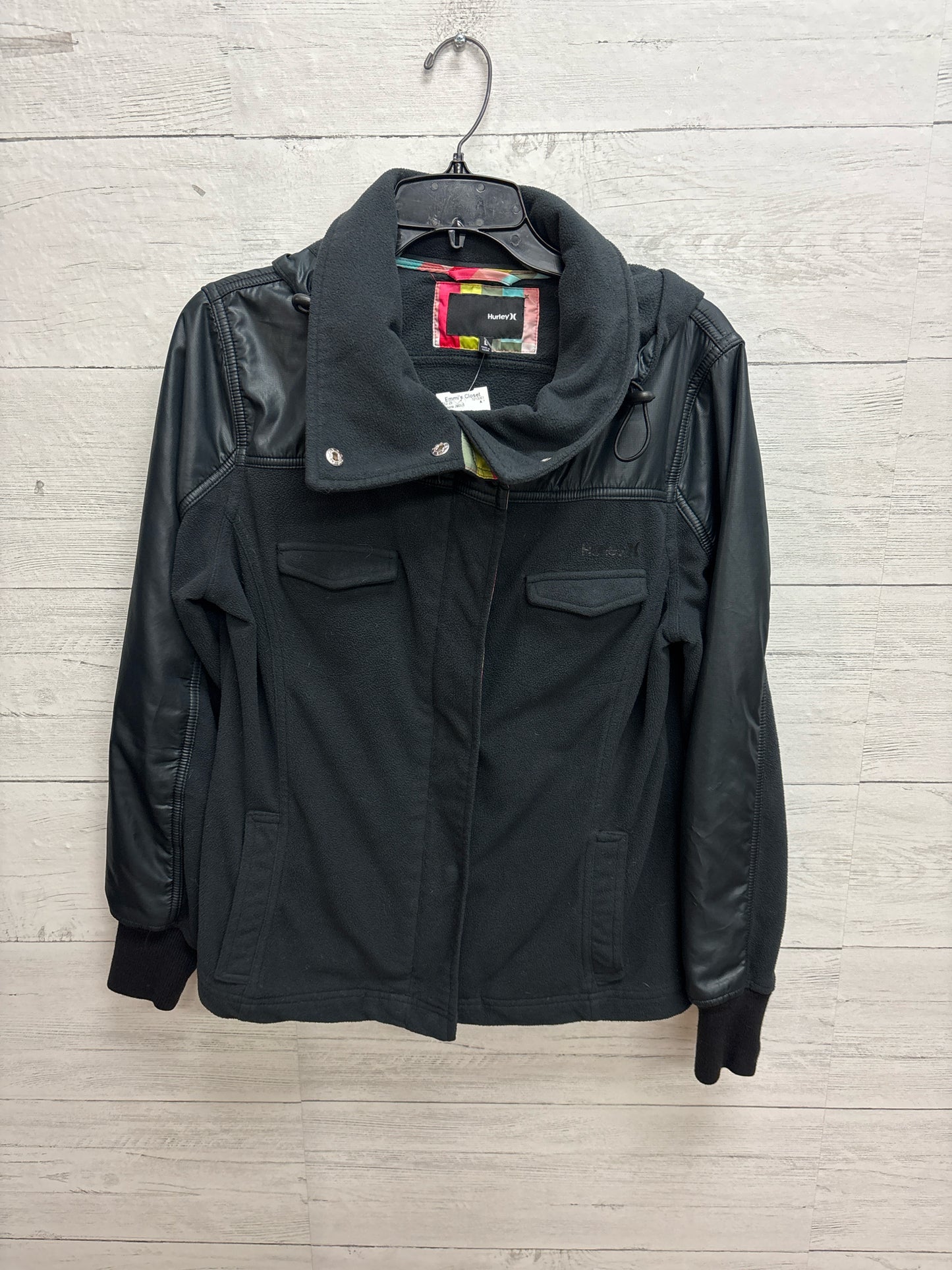 Size L Hurley black/multi color Womens Jacket