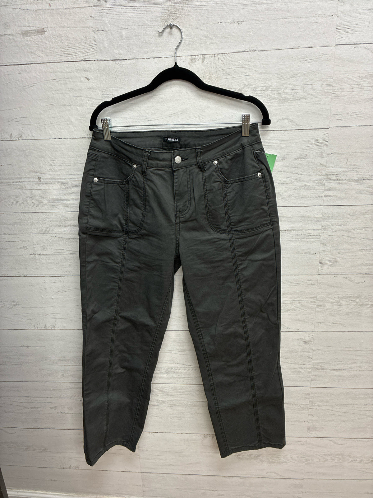 Size L FLAMINGALS Black Womens Pants