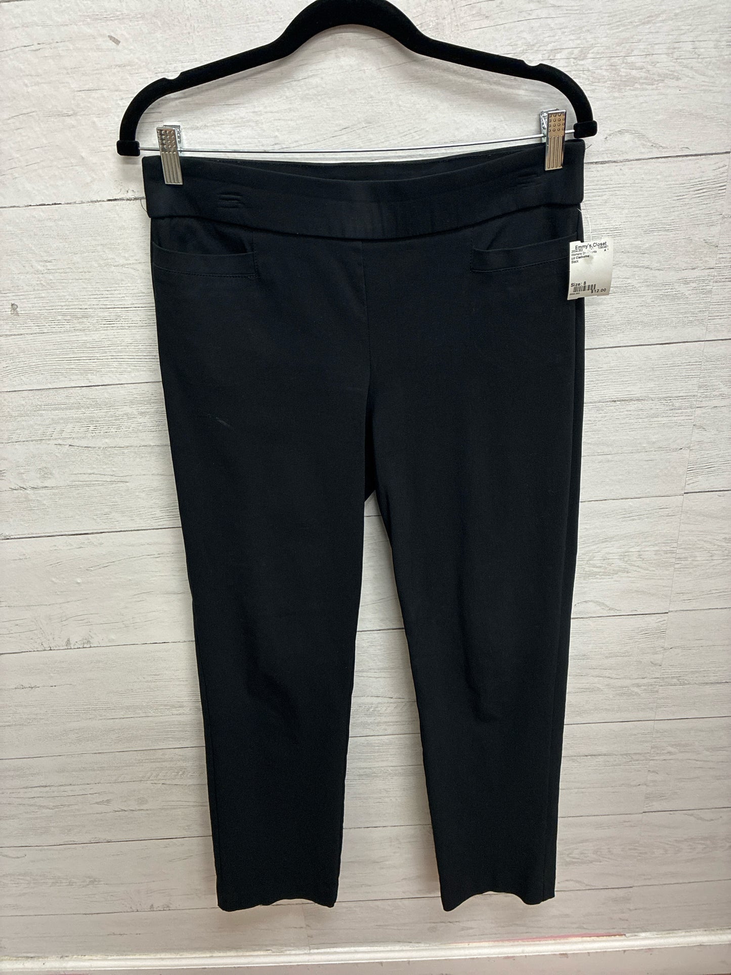 Size 8 Liz Claiborne Black Womens Dresspants