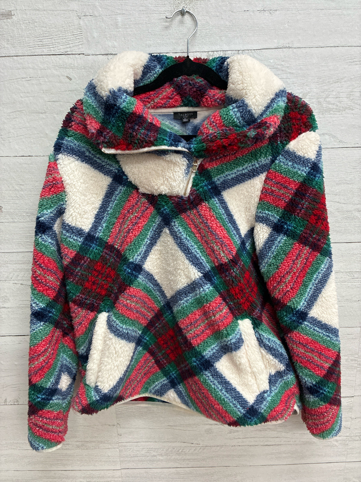Size PS Talbots GREEN/RED Womens Sweatshirt
