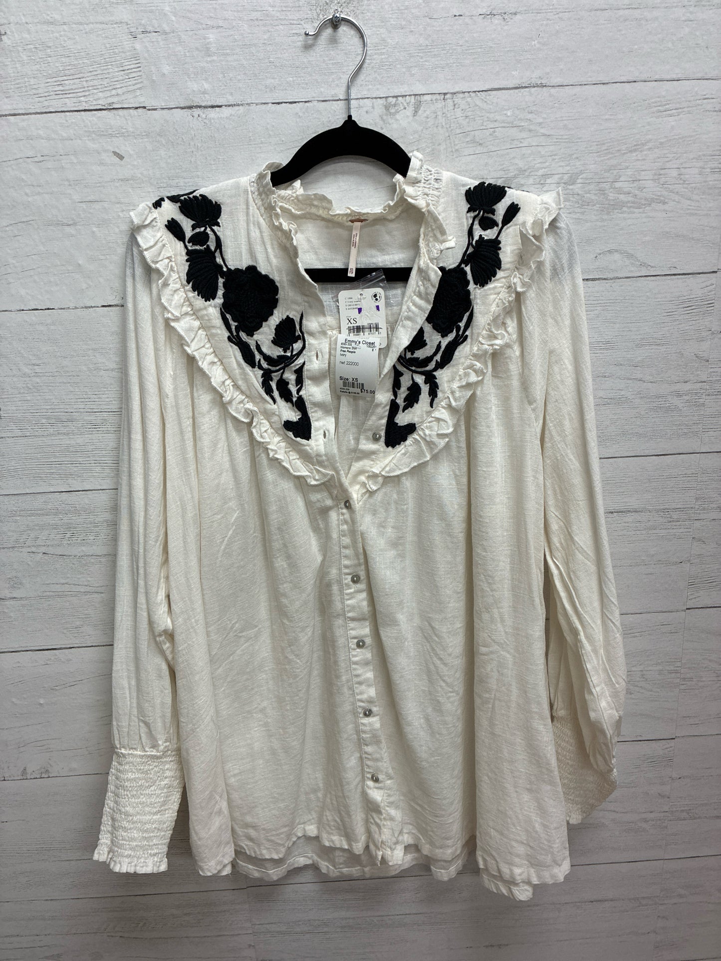 Size XS Free People Ivory Womens Shirt