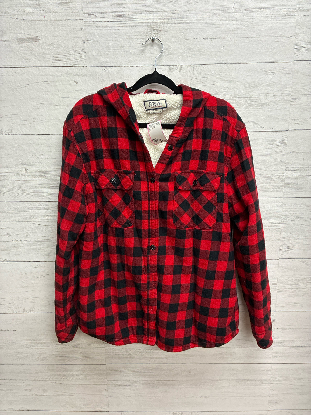 Size L Boston Traders Red Womens Shacket