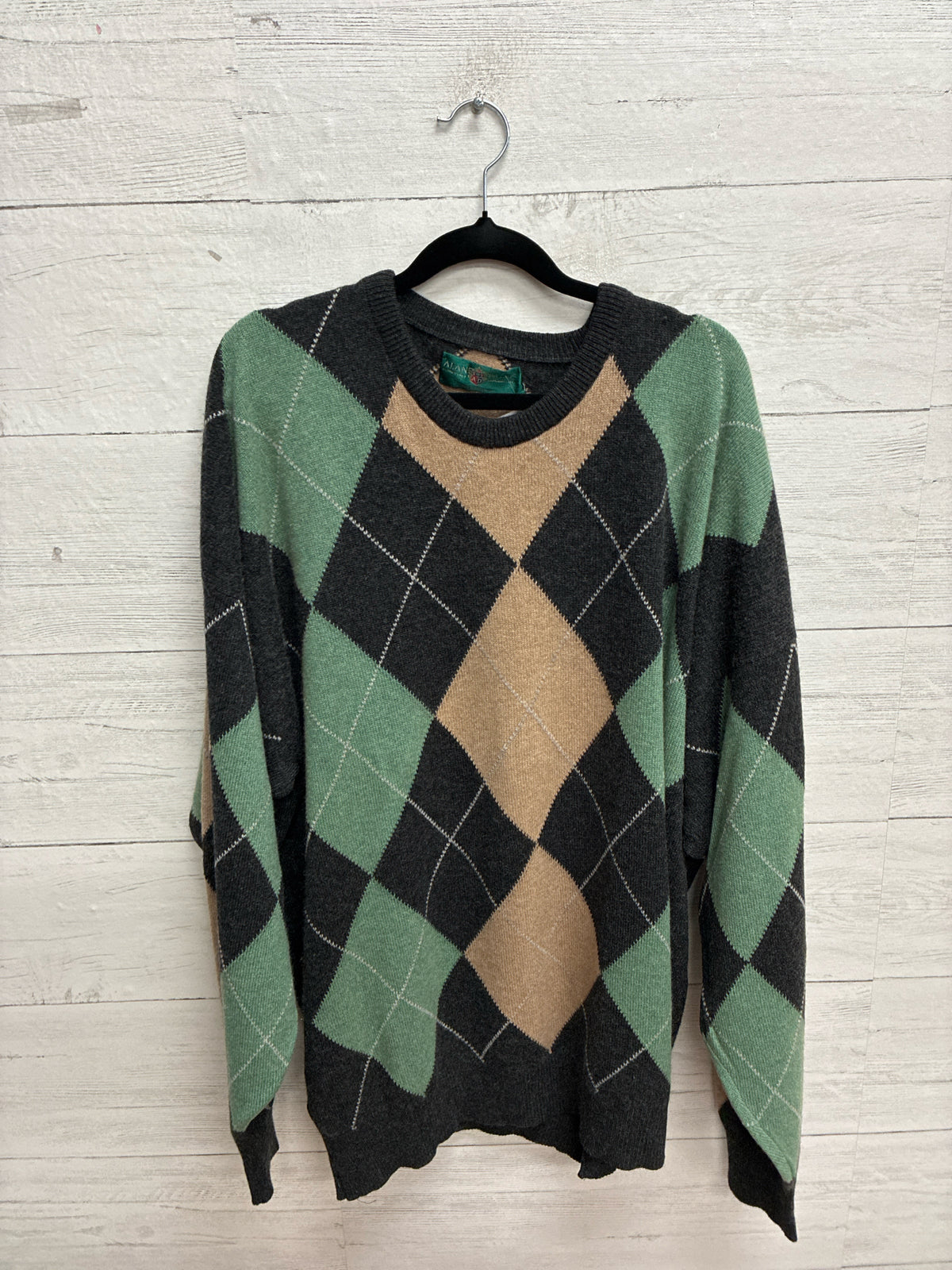 Size XL Alan Paine Plaid Mens Sweater