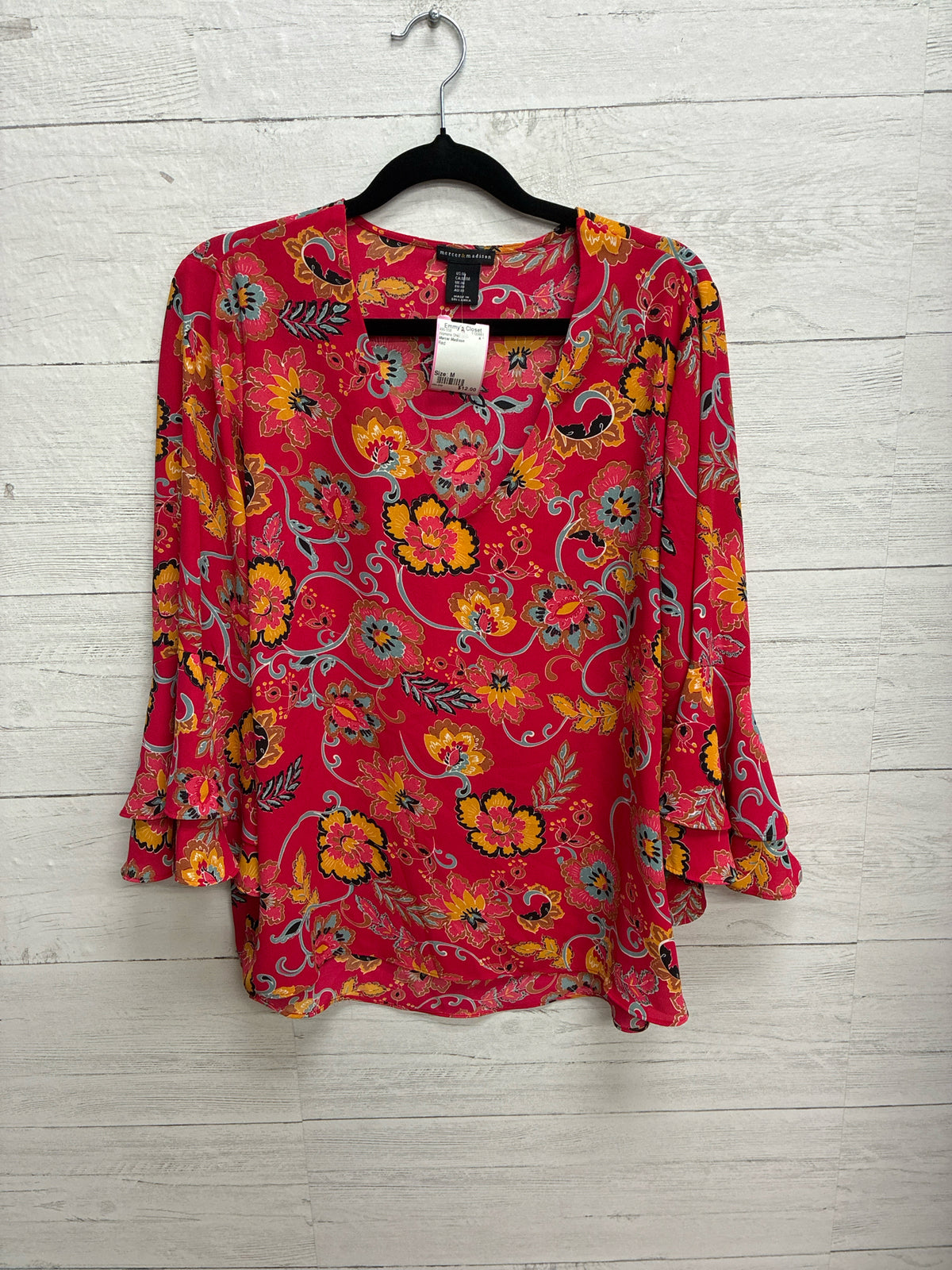 Size M Mercer Madison Red Womens Shirt