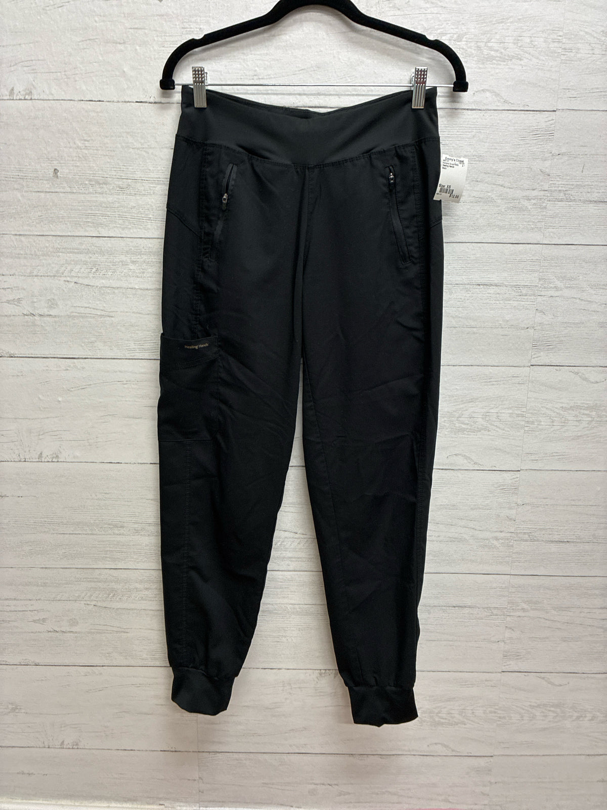 Size XS Healing Hands Black Womens Scrub Pants