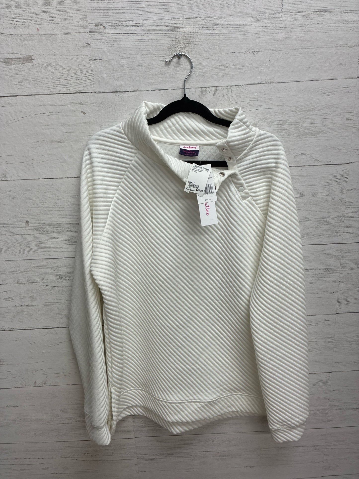Size L Weekend Routine Off White Womens Sweatshirt