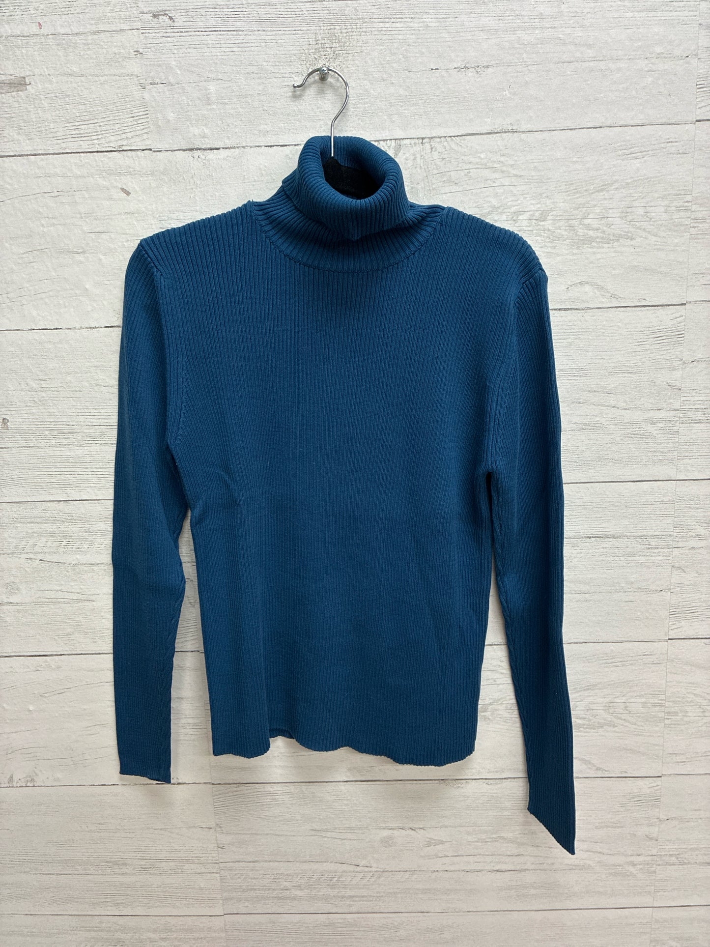 Size M Splendor Blue Womens Turtleneck