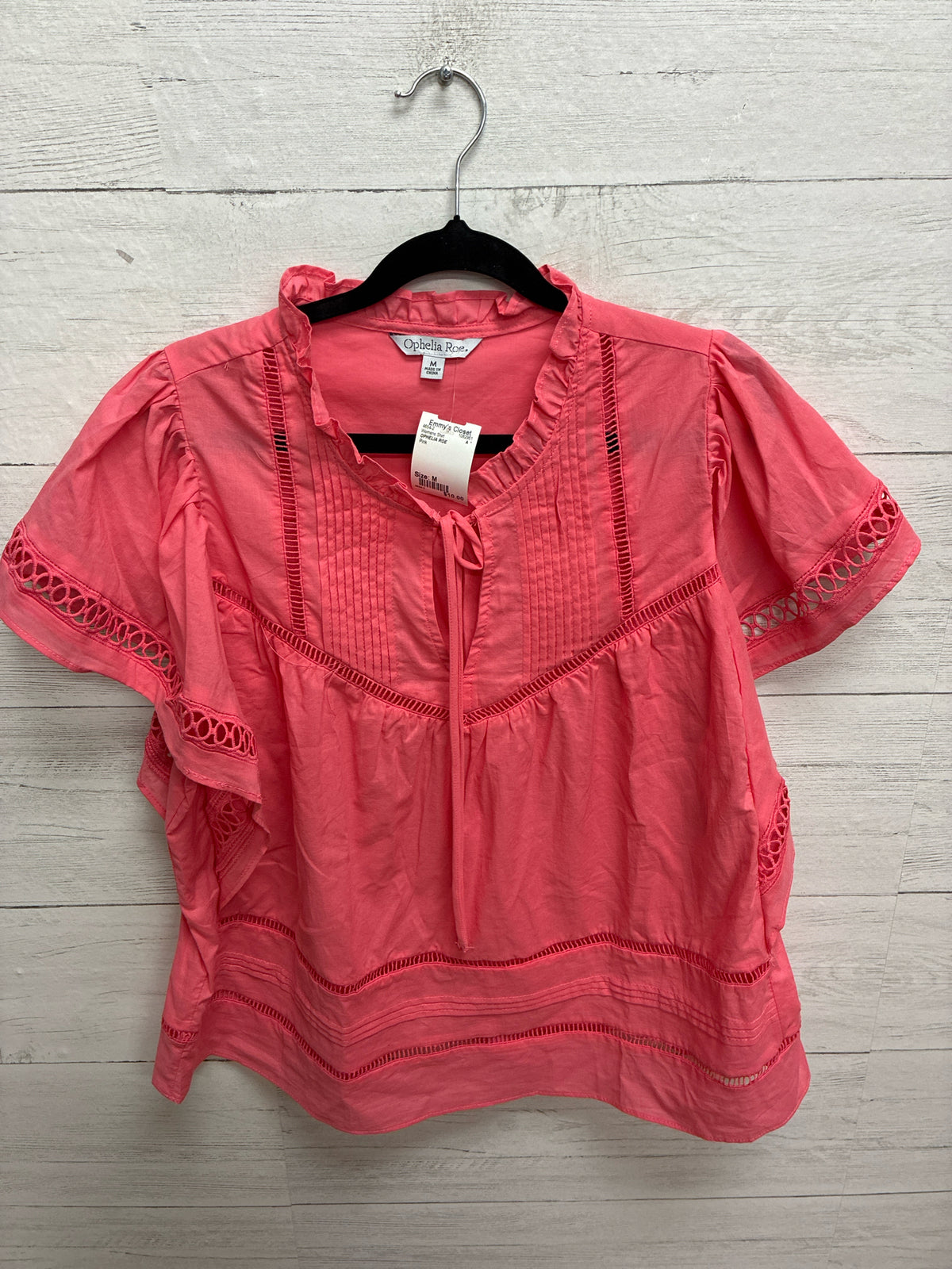 Size M OPHELIA ROE Pink Womens Shirt