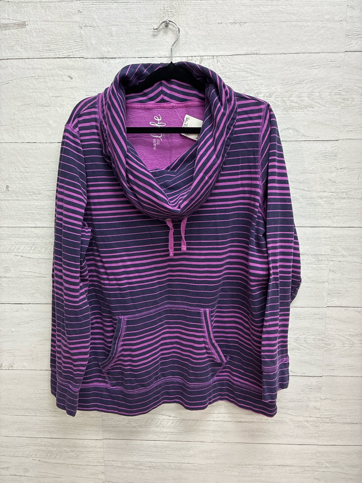 Size XXL Made for Life Navy/Pink Womens Sweatshirt