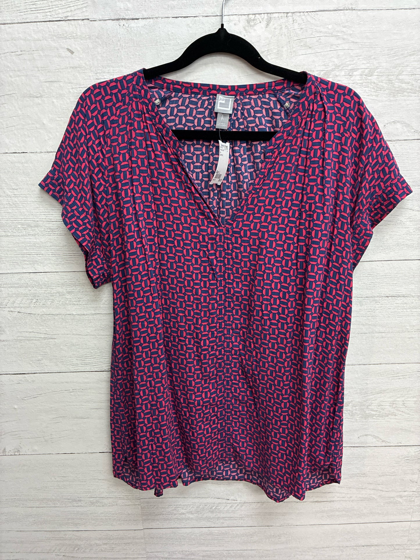 Size L jcp Blue/Pink Womens Shirt
