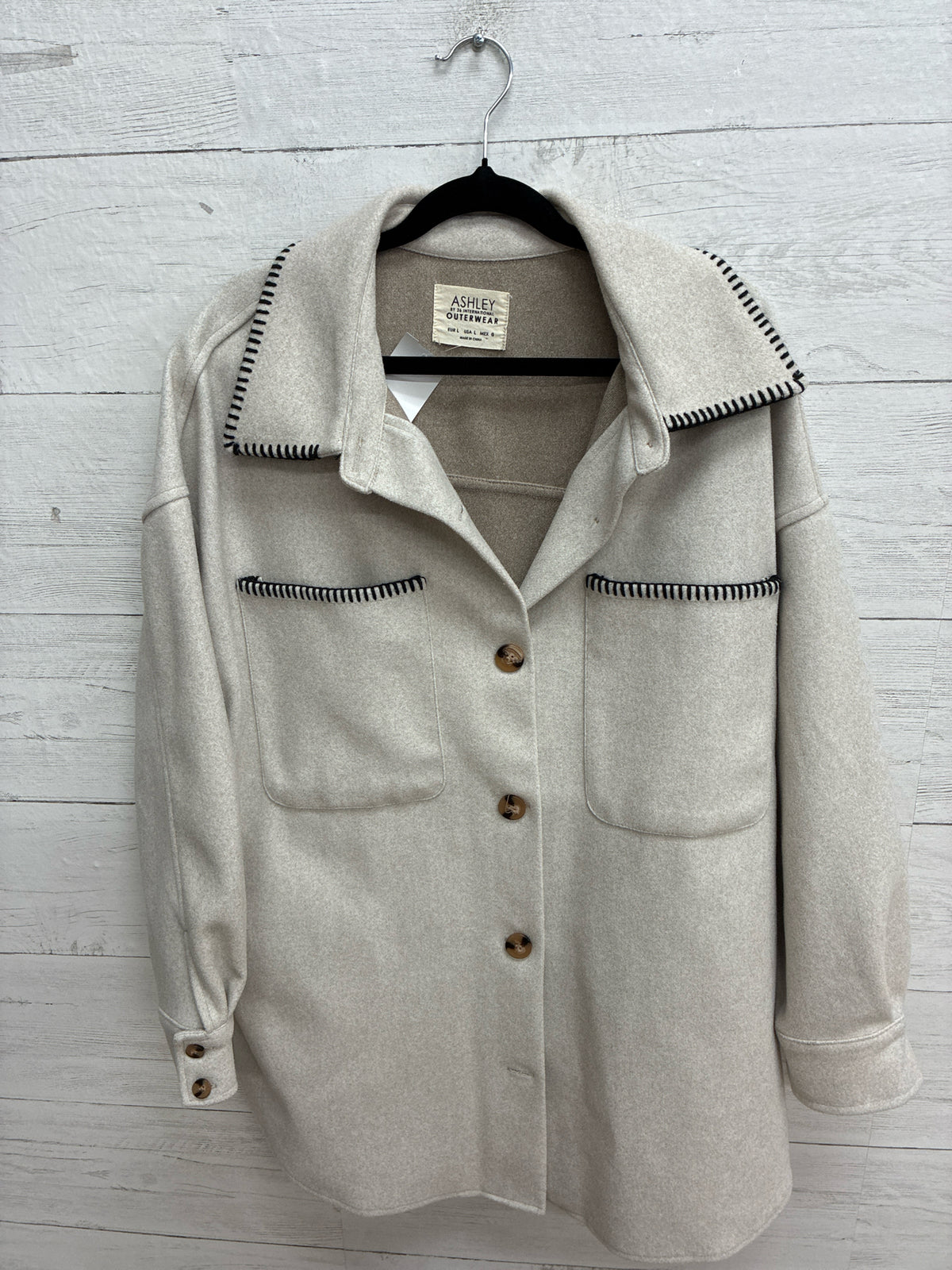 Size L 26 International Tan Womens Shacket