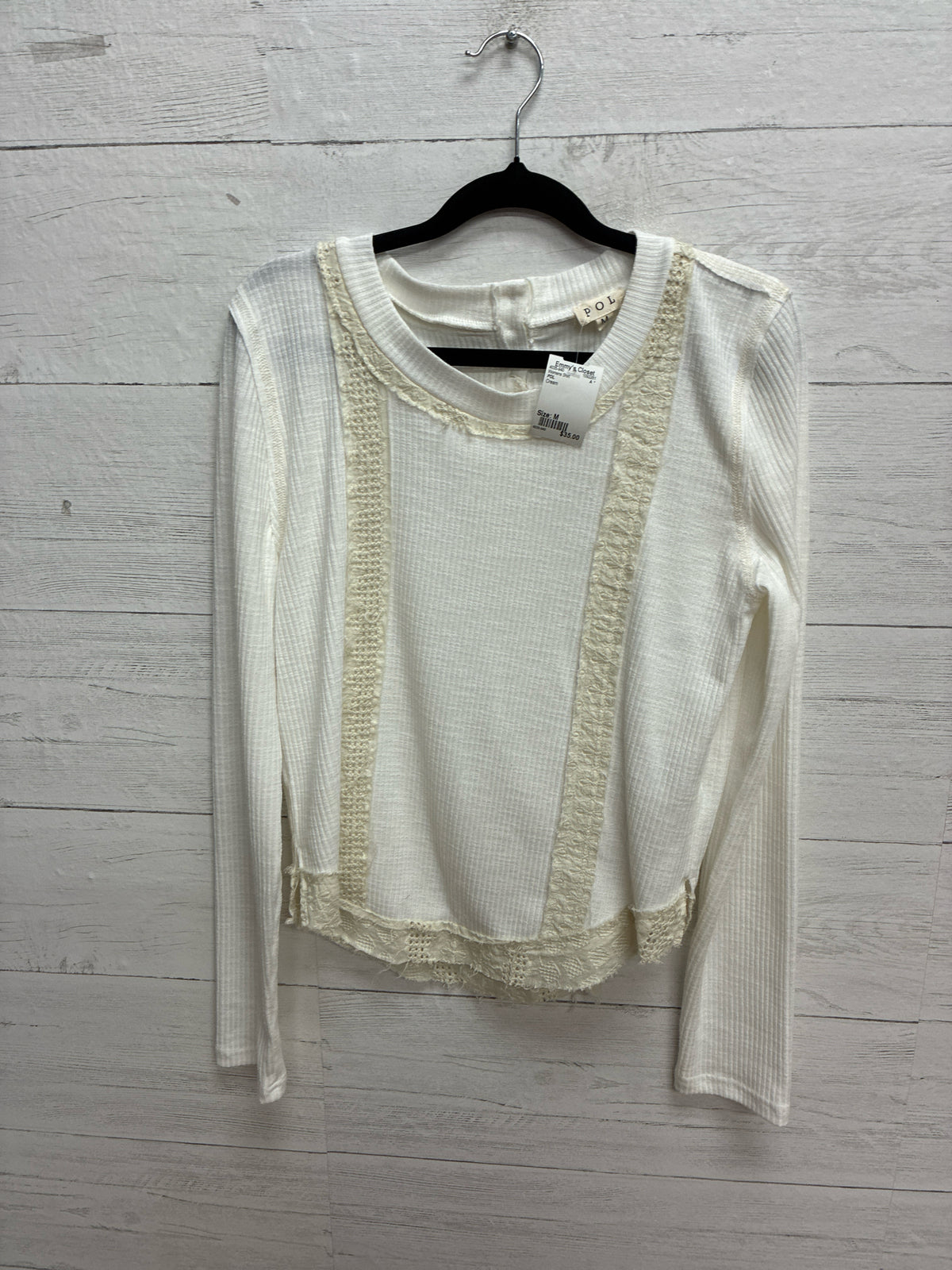 Size M POL Cream Womens Shirt