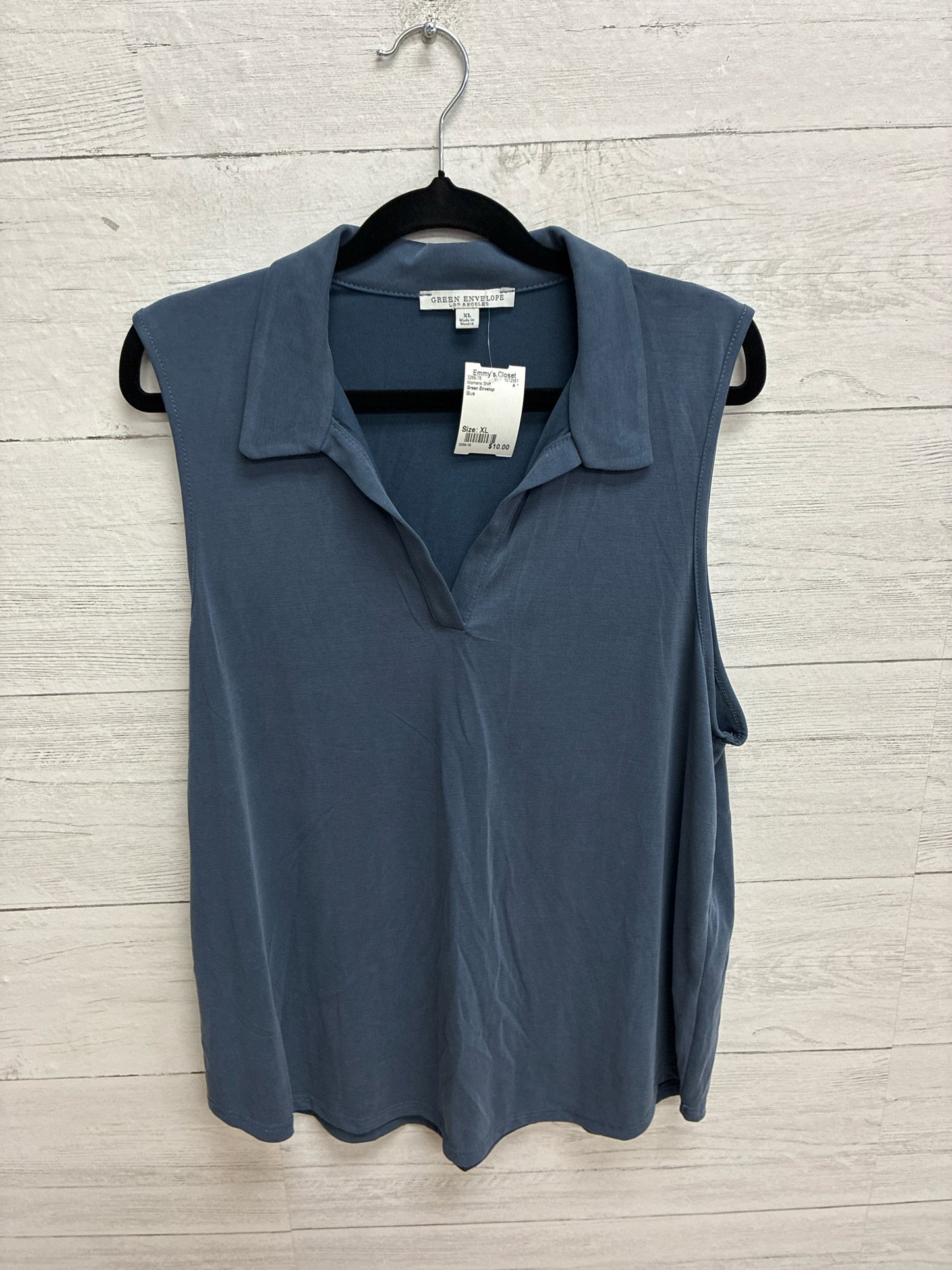Size XL Green Envelop Blue Womens Shirt