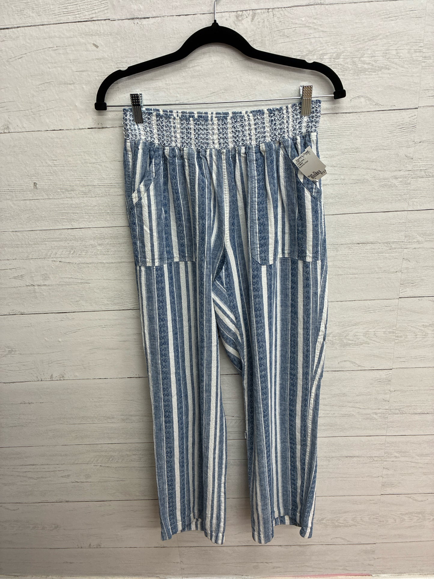 Size XL CJ Banks Blue/white Stripe Womens Pants