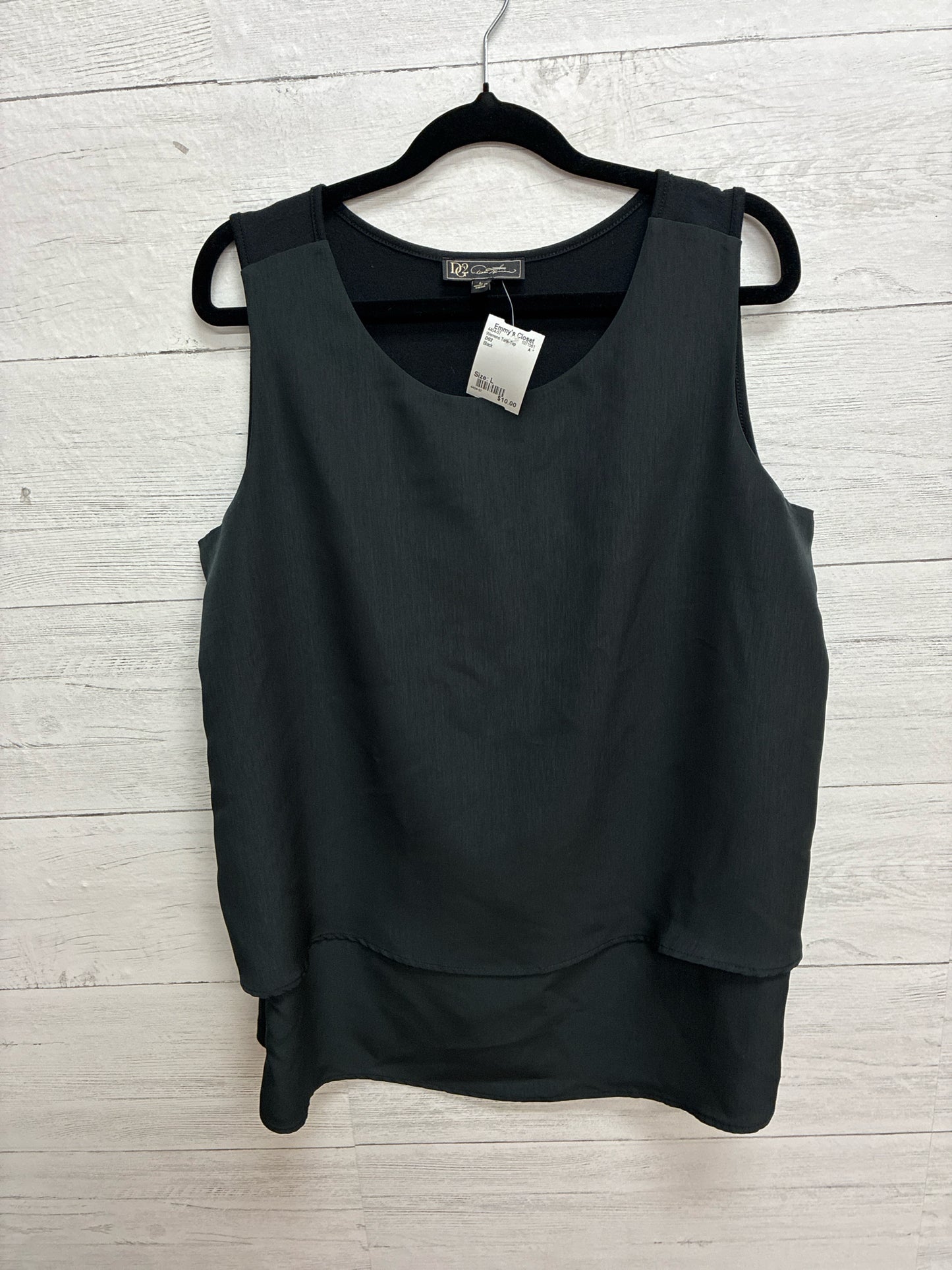 Size L DG2 Black Womens Tank-Top