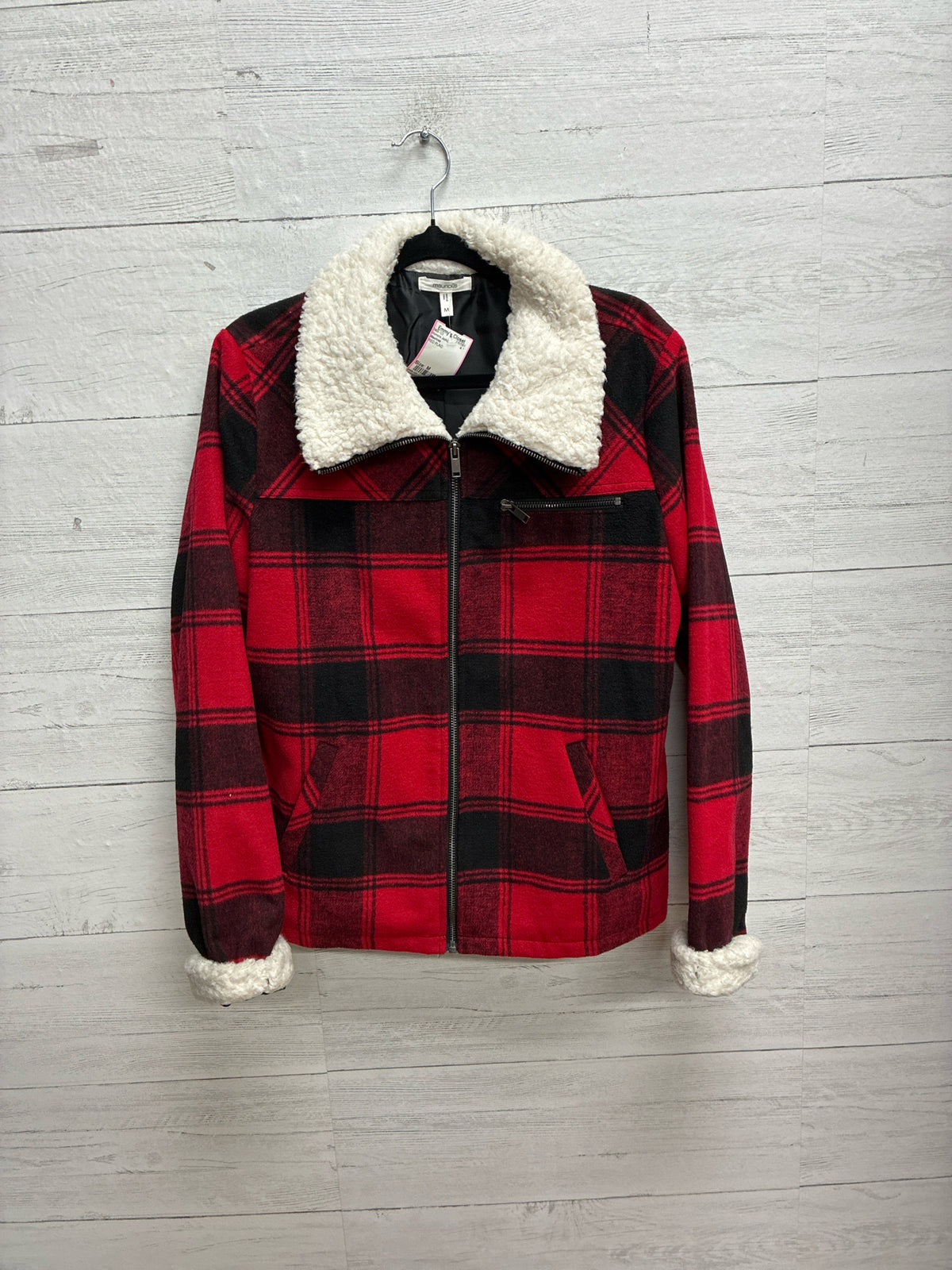 Size M Maurices RED PLAID Womens Jacket