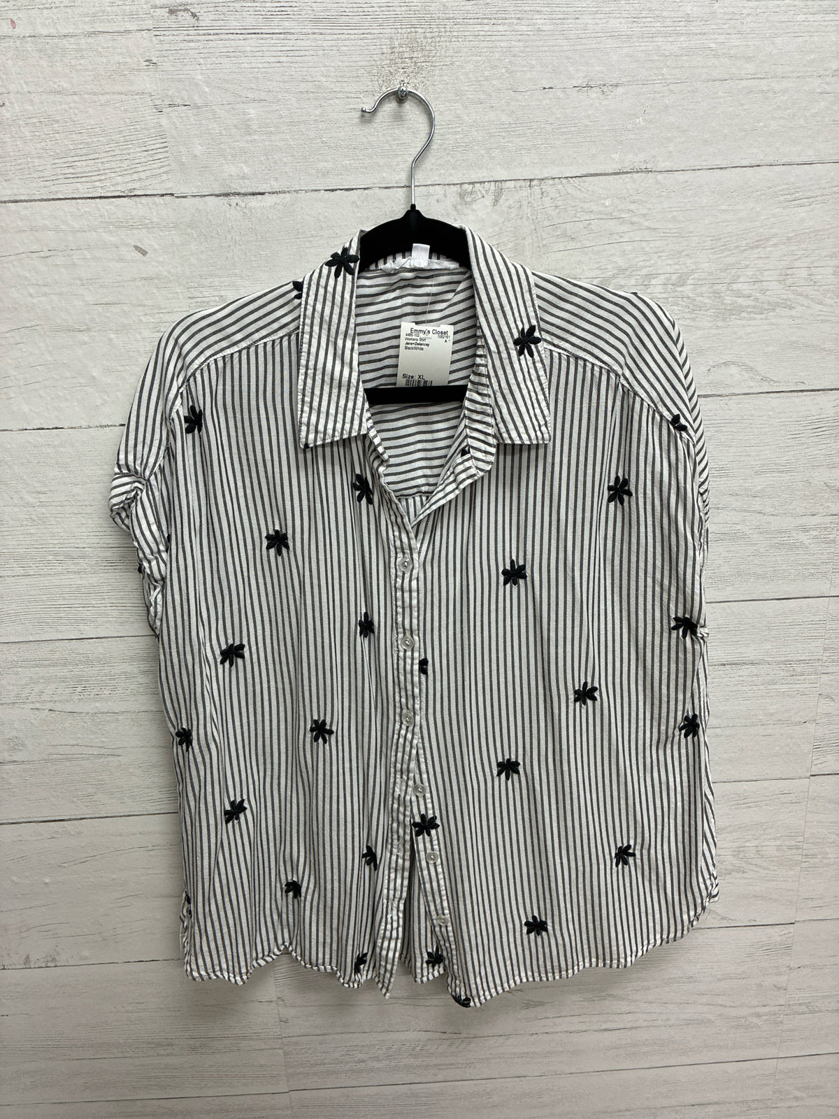 Size XL Jane+Delancey Black/White Womens Shirt