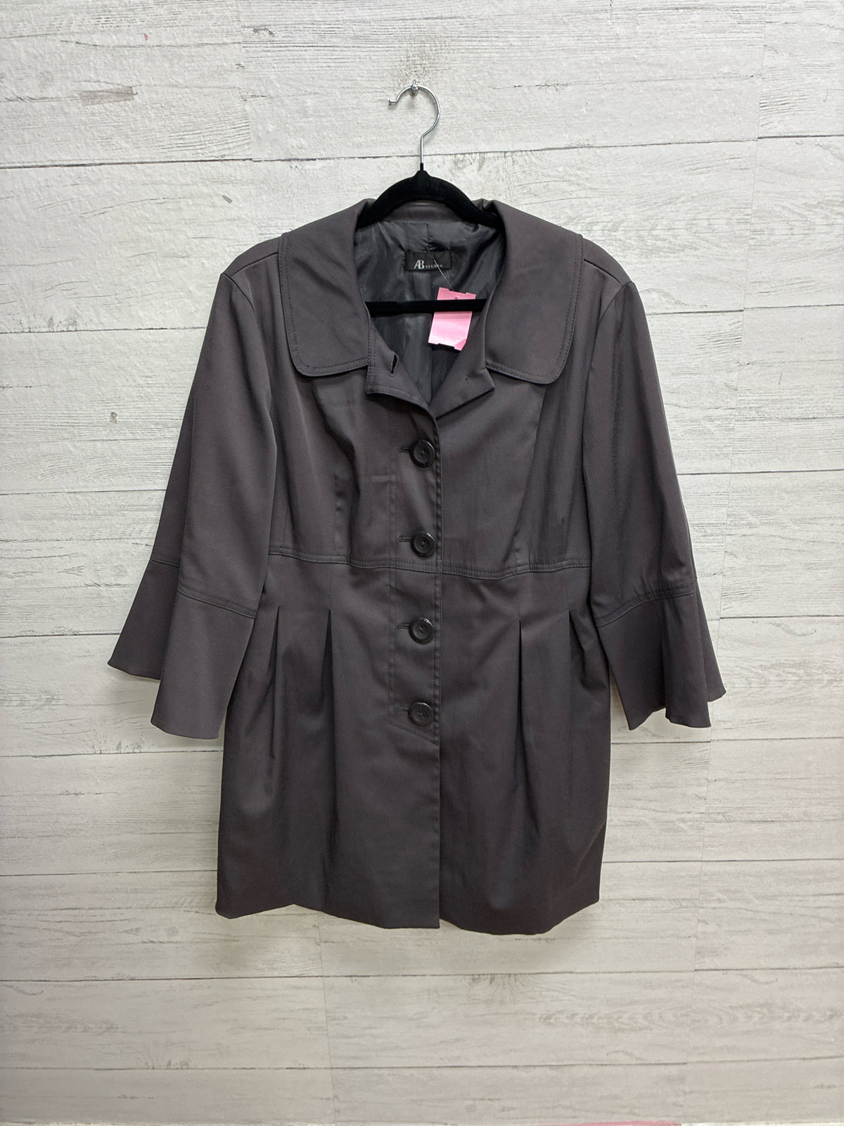 Size 14 AB Studio Gray Womens Blazer