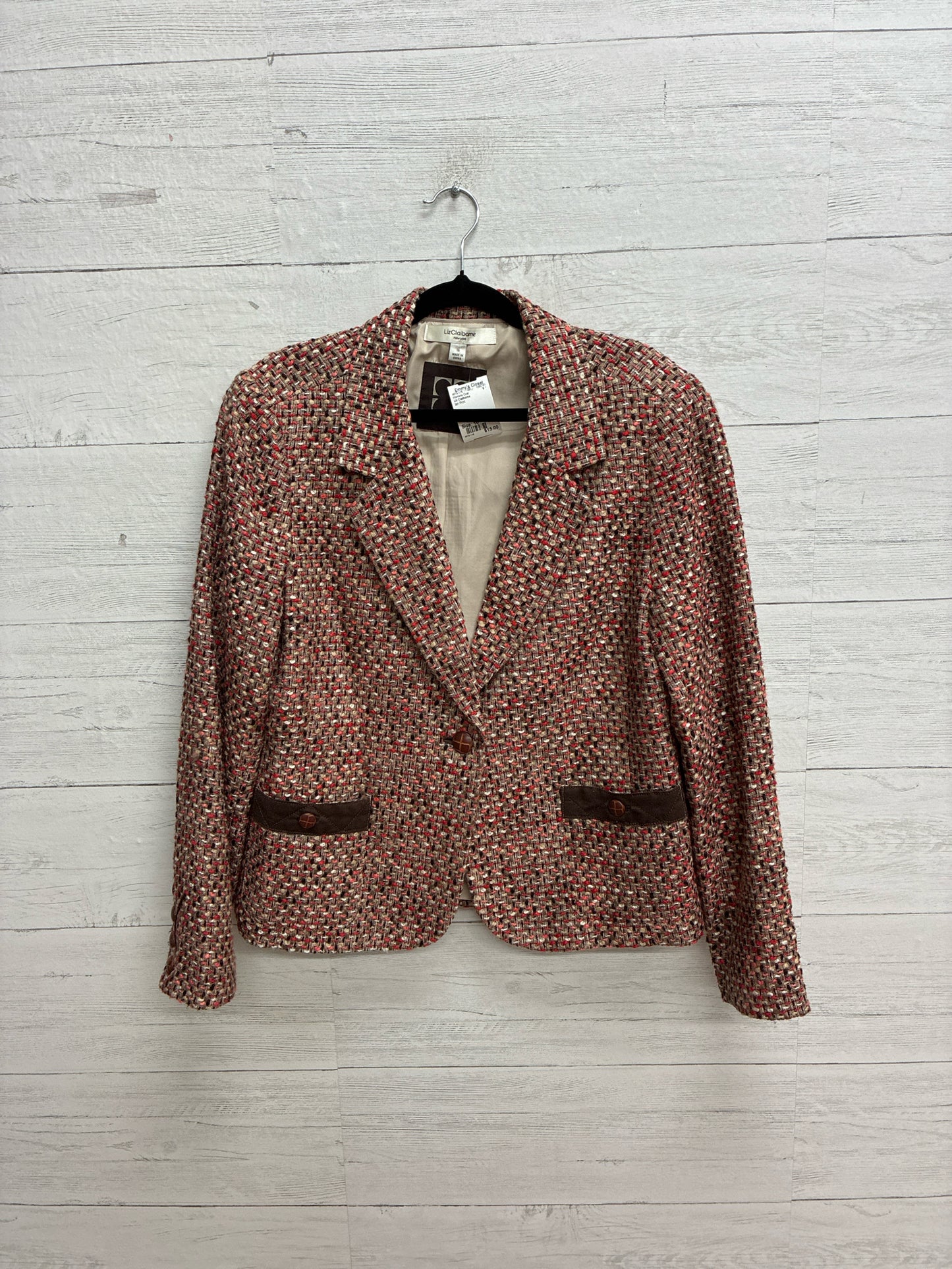 Size 16 Liz Claiborne tan Print Womens Coat