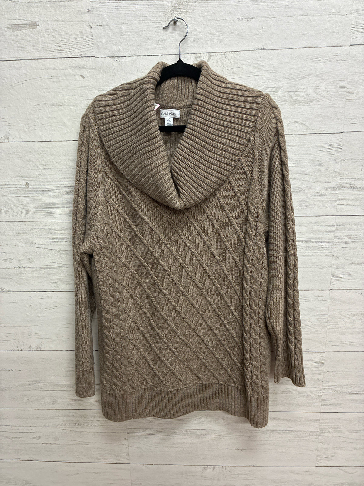 Size L Calvin Klein Taupe Womens Sweater