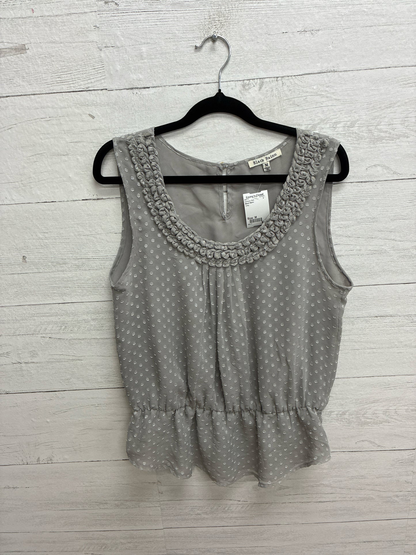 Size M Black Rainn Grey Womens Shirt
