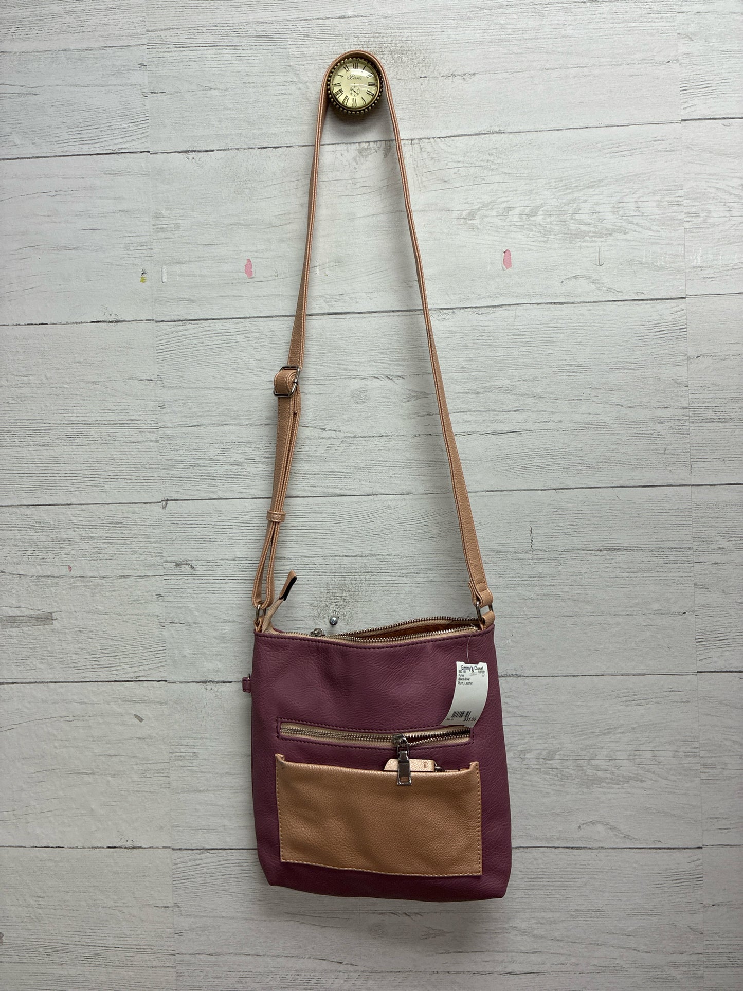 Black Rivet Plum Purse