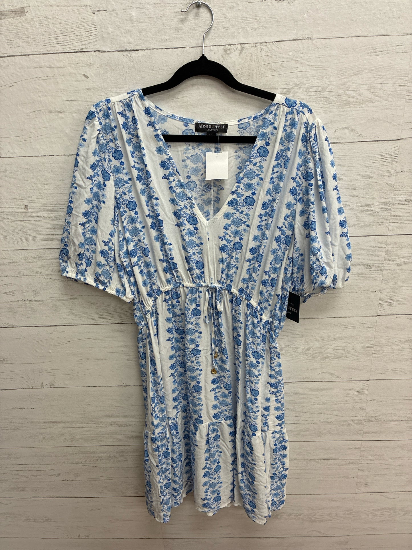 Size XL Absolutely Famous Blue/White Dress/Evening Wear
