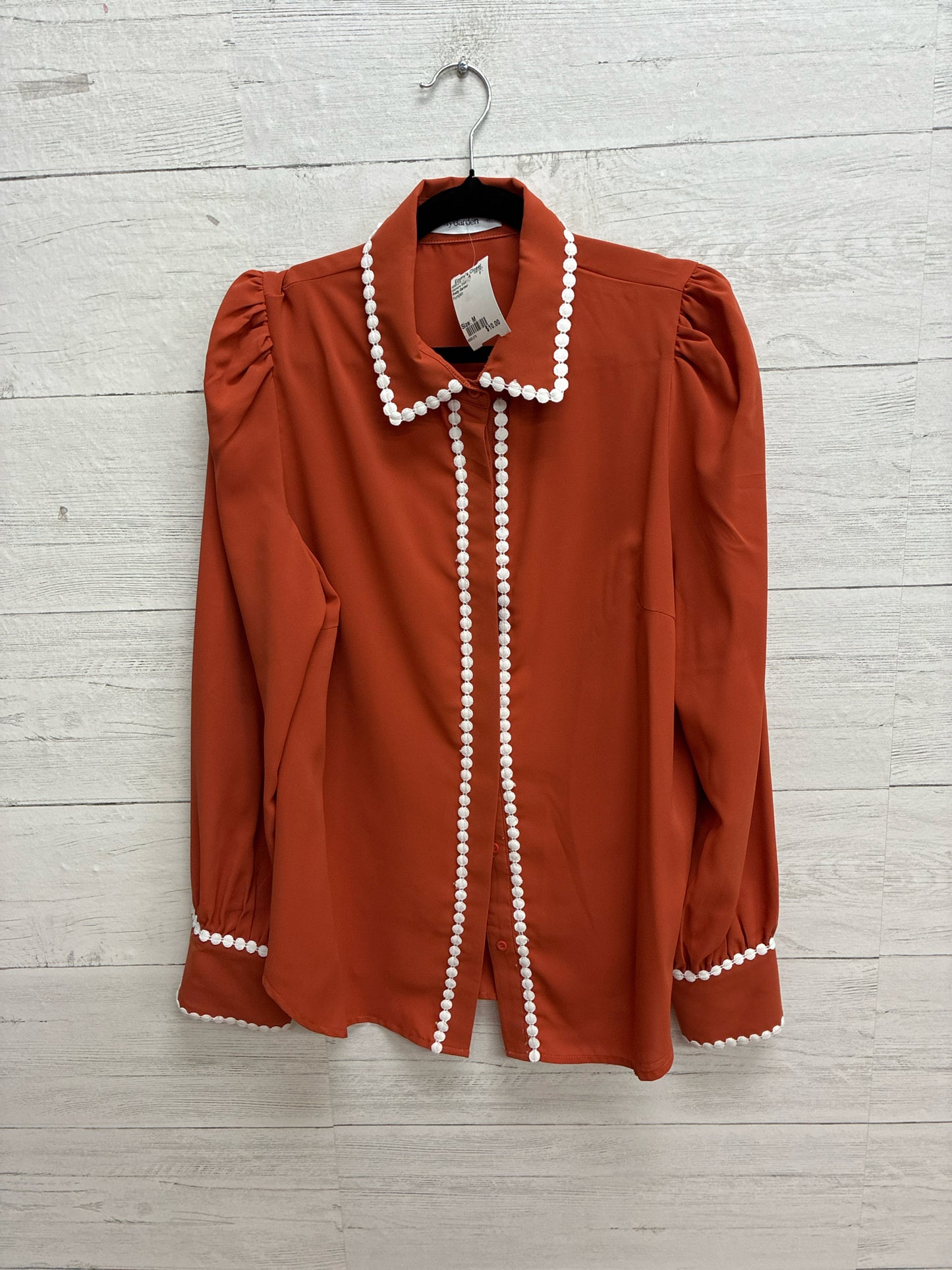 Size M Pretty Garden Pumpkin Womens Shirt
