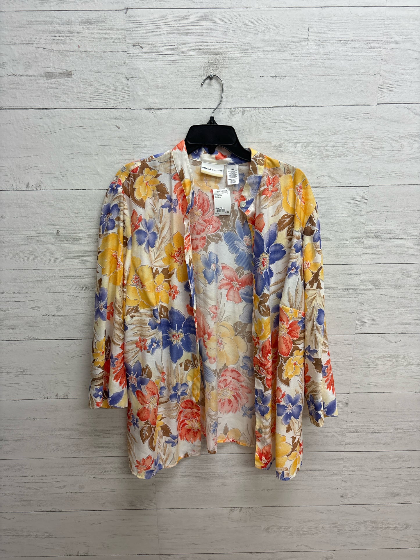 Size 18 Alfred Dunner Pink/Yellow Womens Shirt