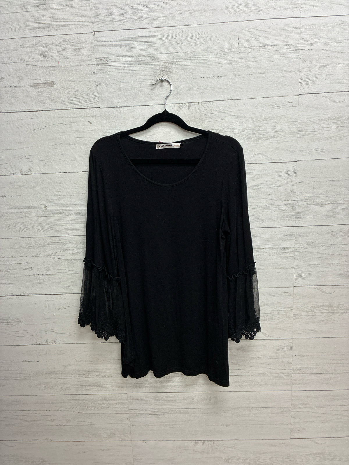 Size S Origami Black Womens Shirt