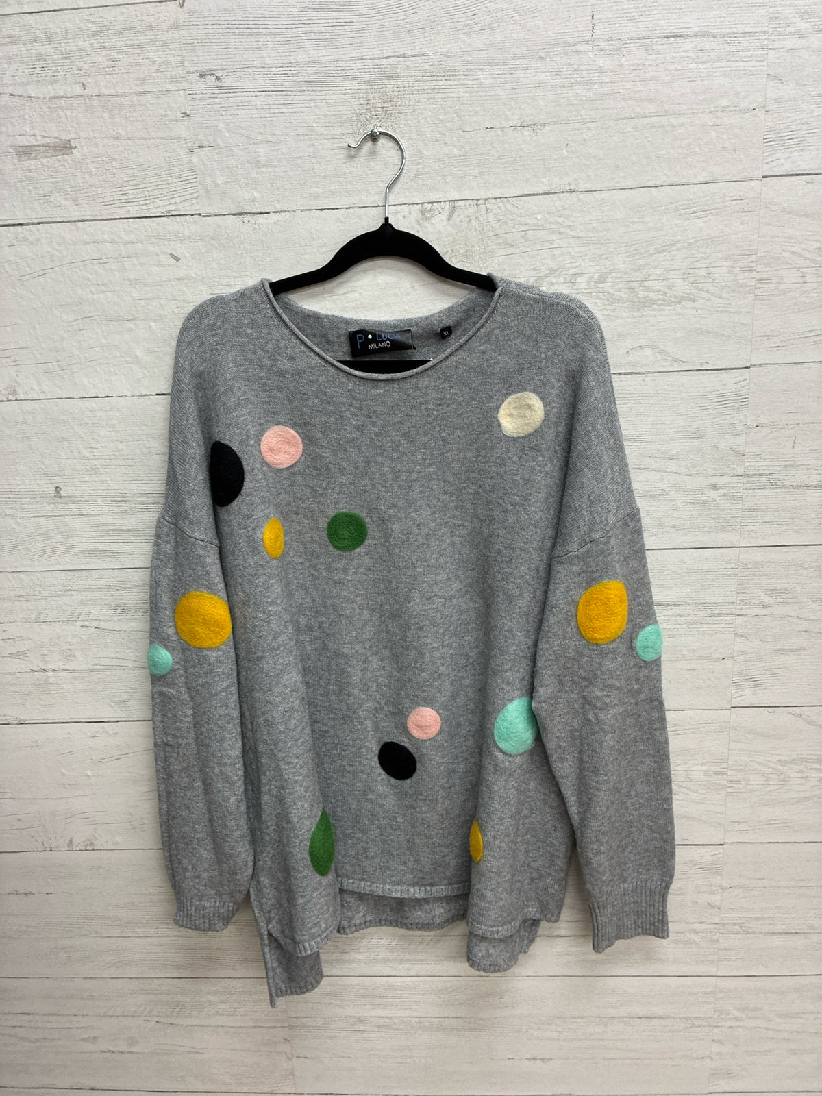 Size XL P Luca Grey Womens Sweater
