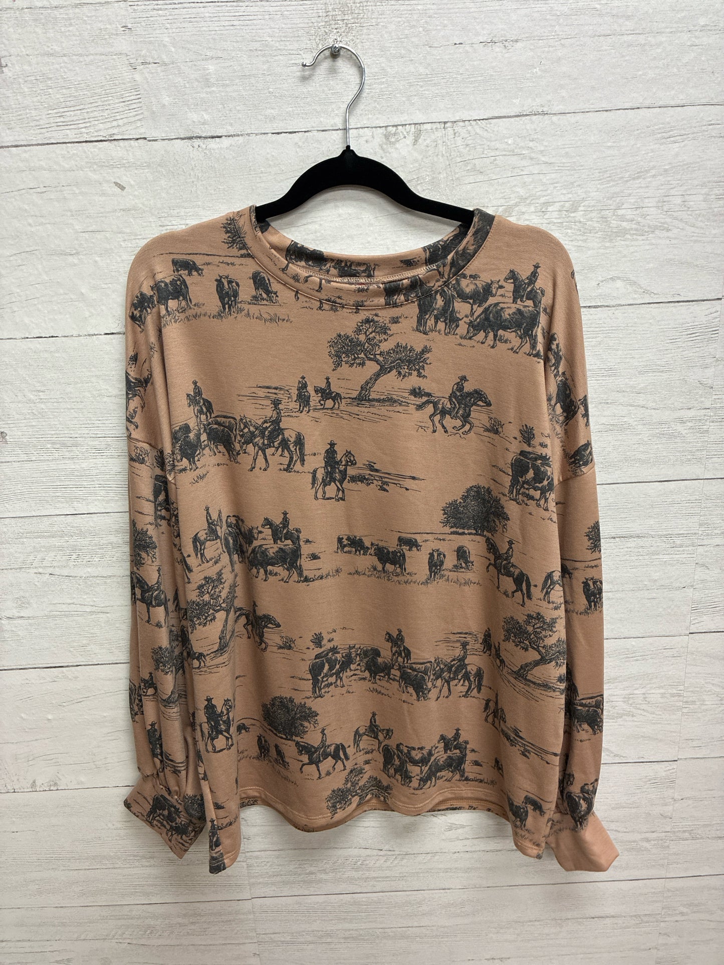 Size M Wild Junkie Brown/black Womens Shirt