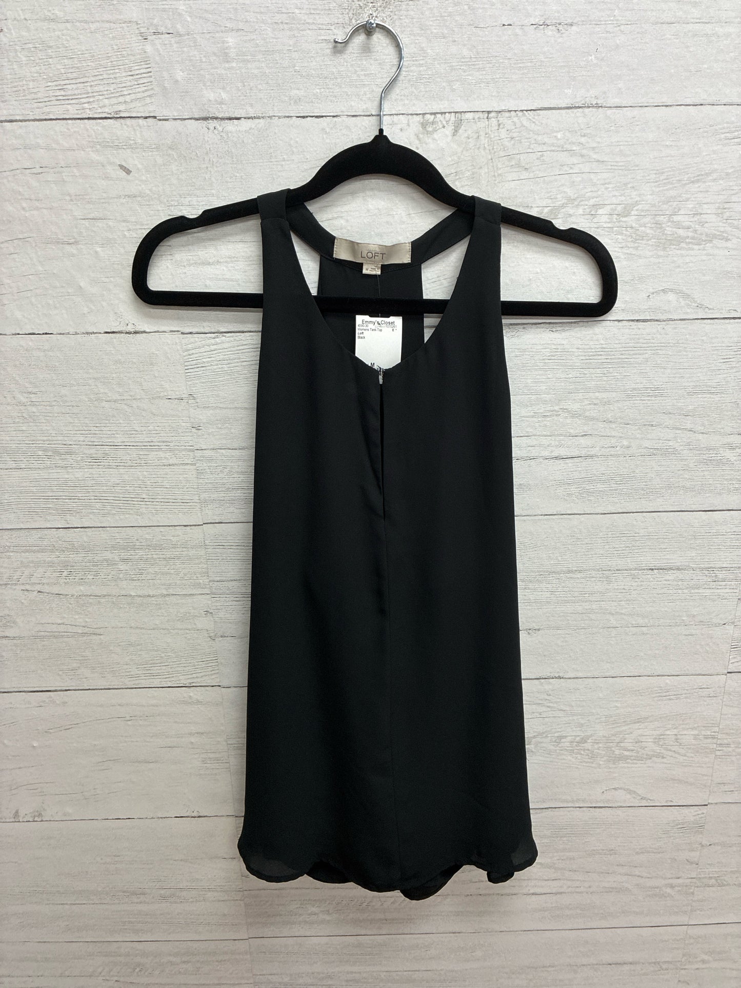 Size M Loft Black Womens Tank-Top