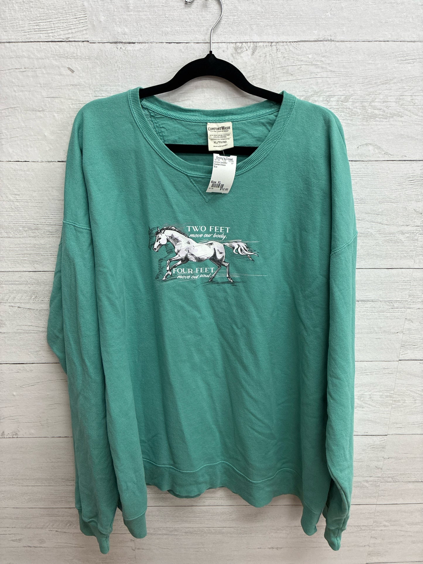 Size XL Comfort Choice Blue Womens Sweatshirt