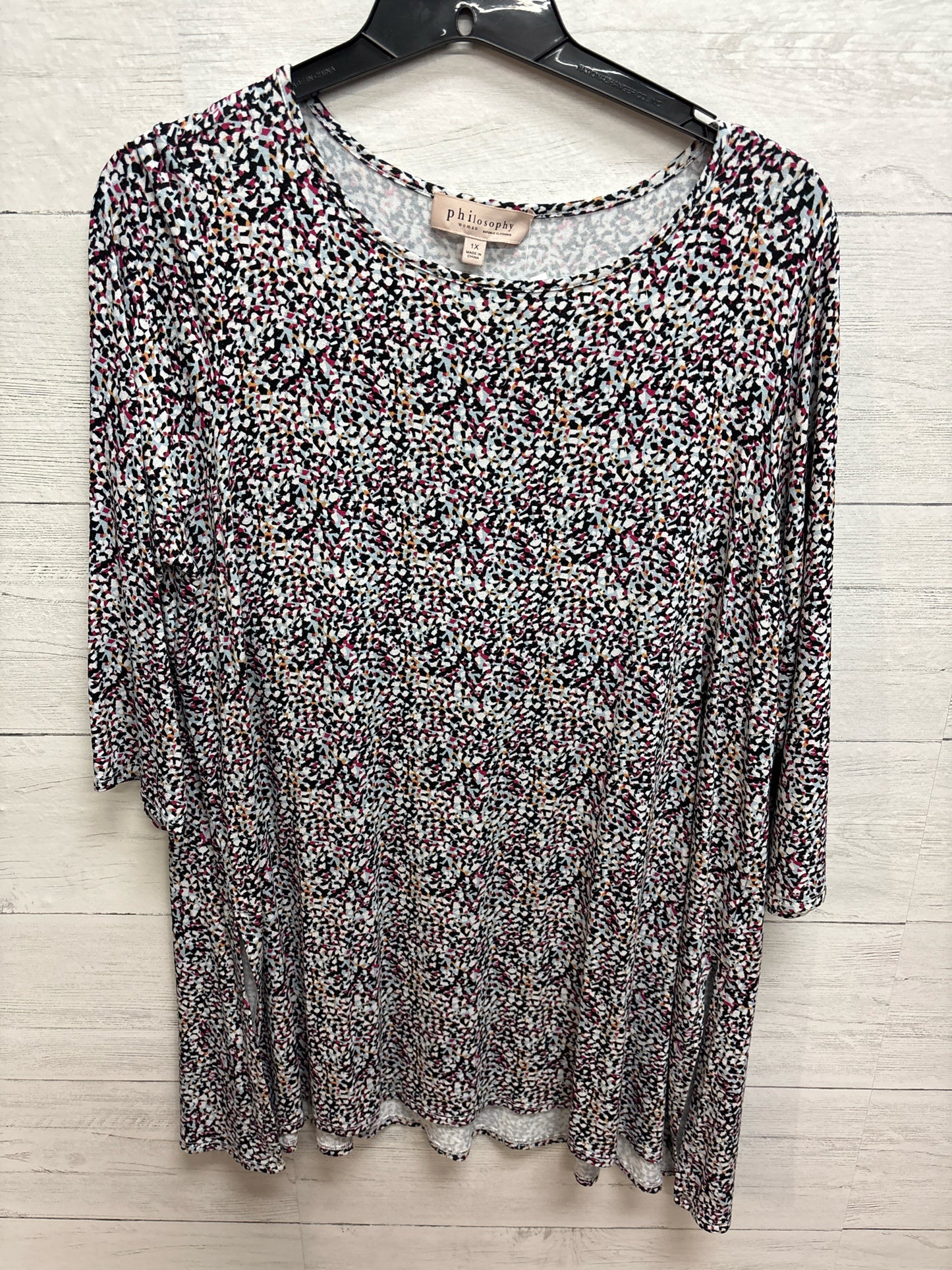 Size 1X Philosophy red/black/white Womens Shirt