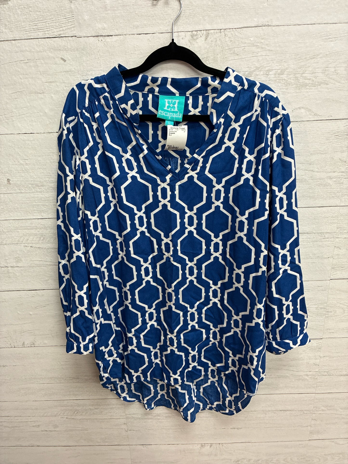 Size L Escapada Blue Womens Shirt
