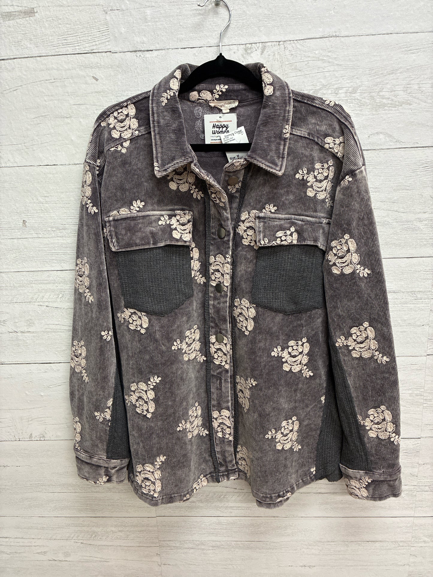 Size M Happy Woman Gray Womens Shirt