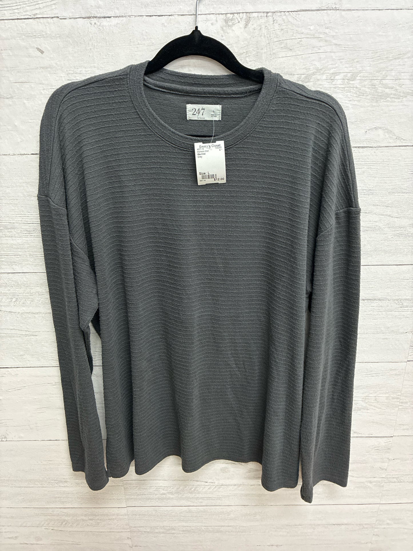 Size L Maurices Grey Womens Shirt
